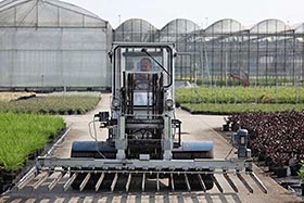 Оборудование для работы с контейнированными растениями в питомнике Willy De Nolf