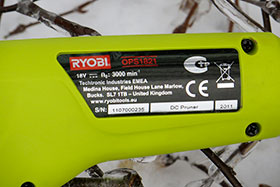  -    RYOBI OPS1821 -   DC Pruner